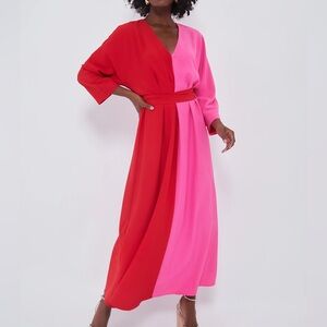 Tuckernuck x India Hicks Scarlet and Hot Pink Madame G Caftan